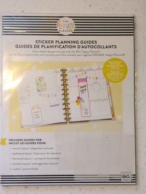 The Happy Planner Sticker Planning Guides - Clear Sheets To Create Your Planner
